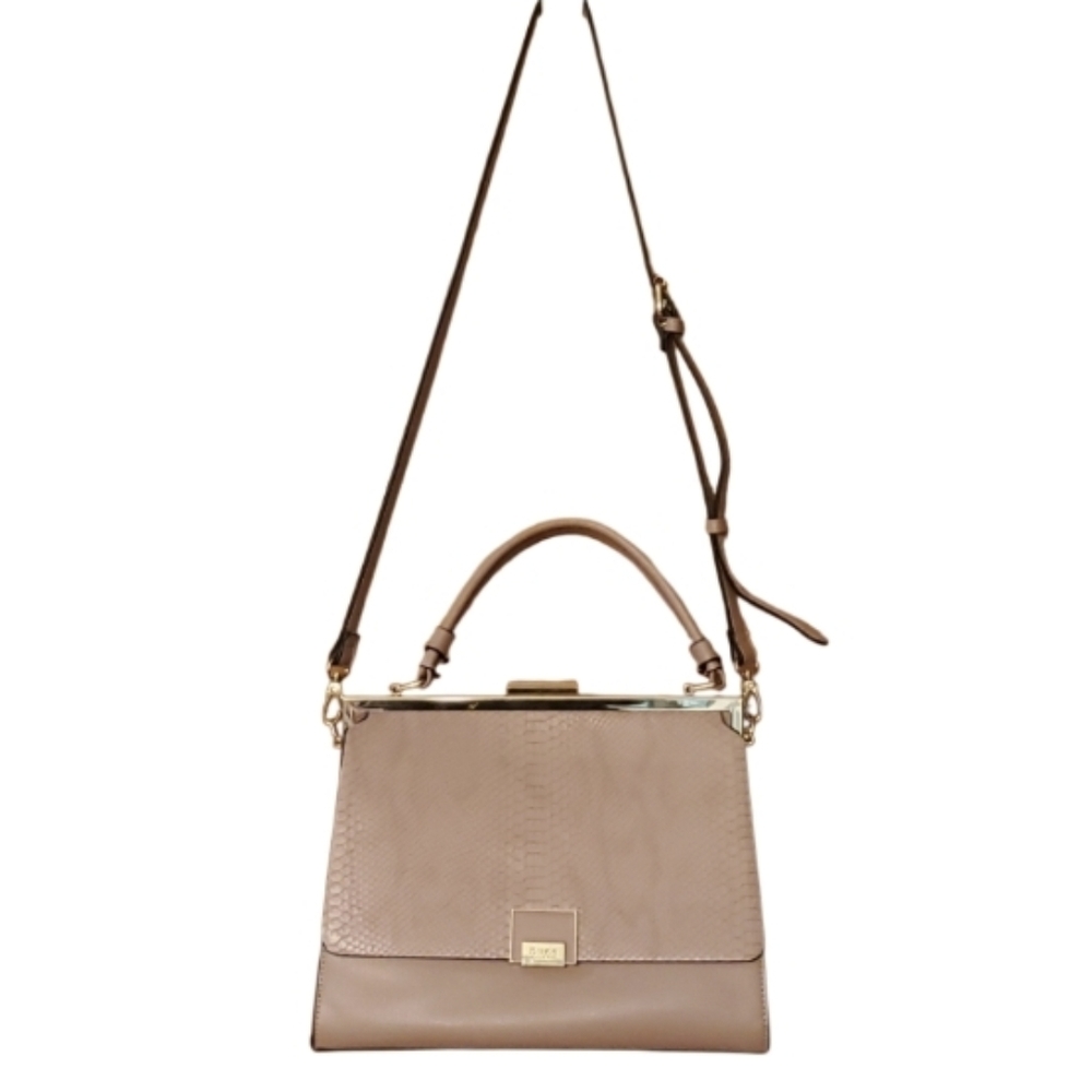 Dune London Light Mauve Pink Convertible Snakeskin Look‎ Handbag